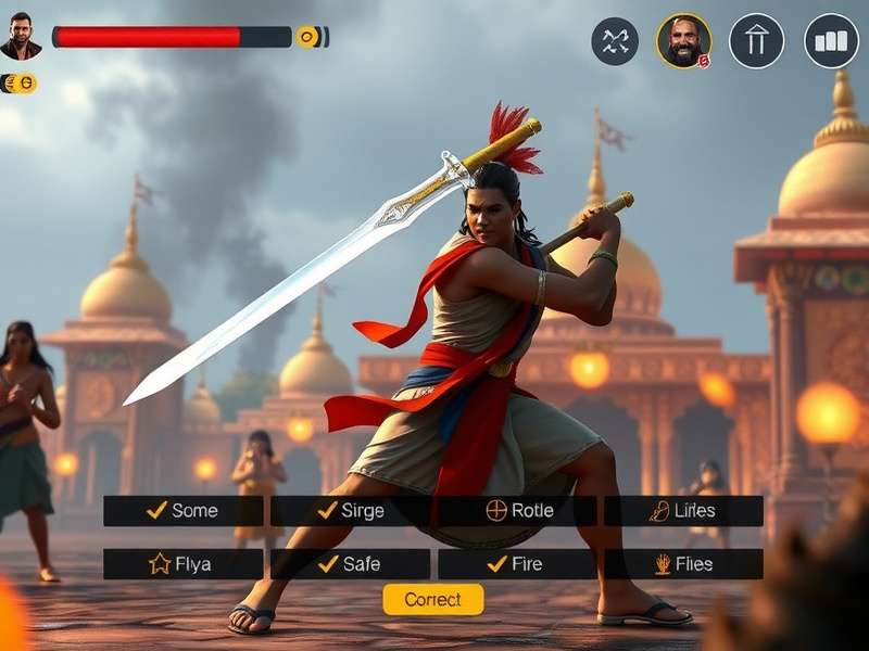 Fierce Sword Attack gameplay screenshot showing combat